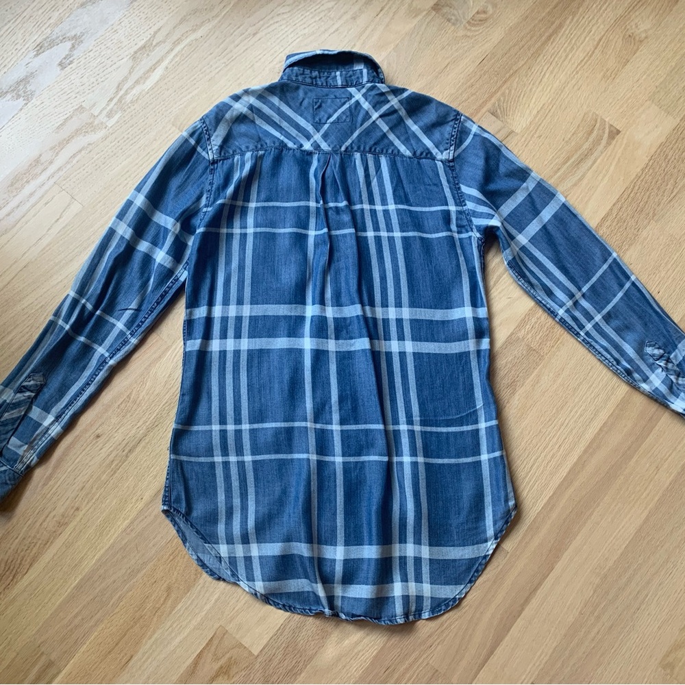 Rails Hunter Plaid Checkered Blue Button Down Shi… - image 7